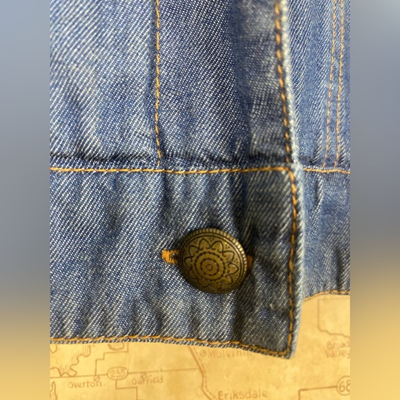 NORM THOMPSON WOMEN DENIM JACKET With Sweater Sleeves SUPER CUTE SIZE M - Picture 3 of 9